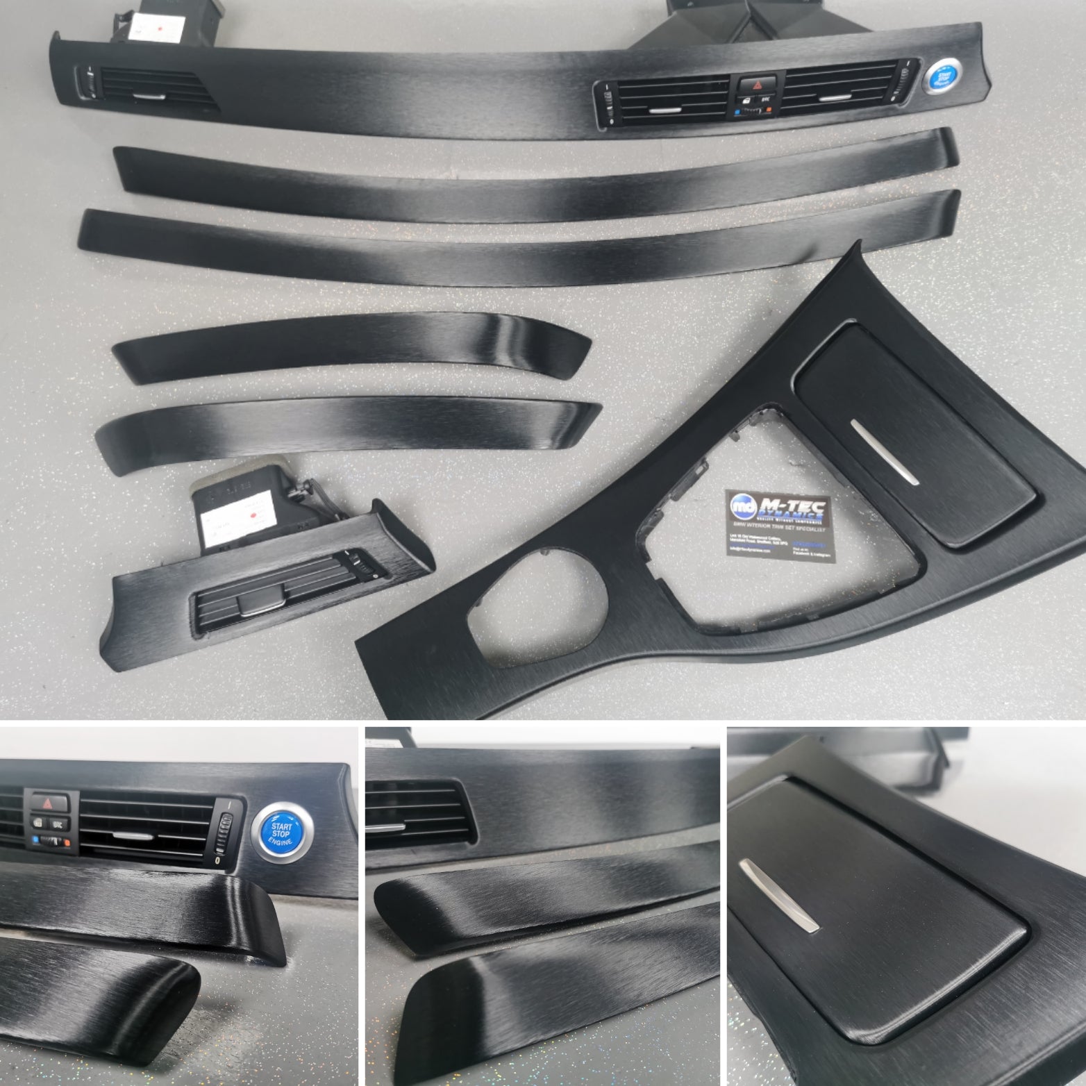 BMW E90 / E91 BLACK BRUSHED ALUMINIUM INTERIOR TRIM SET
